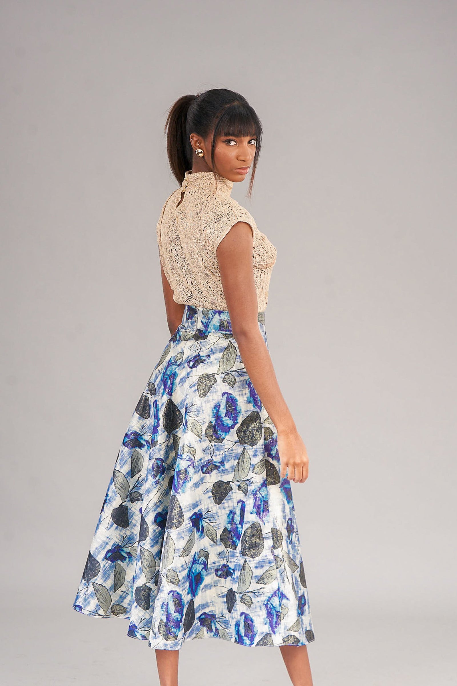 Afriyie Classic Circle Midi Skirt w Pockets Aya Morrison